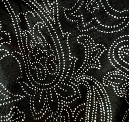 Black Net Paisley Sparkly Vintage Top