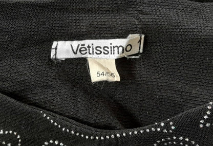 Black Net Paisley Sparkly Vintage Top