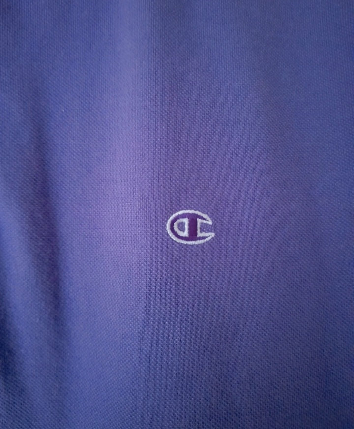 Vintage Y2K CHAMPION Purple   Polo Shirt