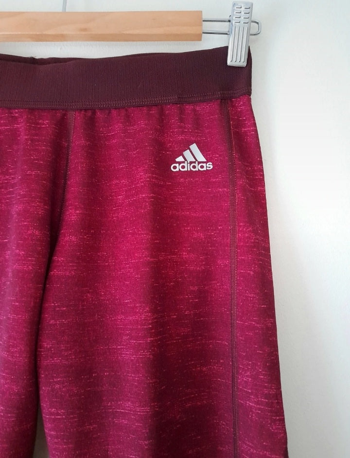 Vintage Y2K ADIDAS Techfit Dark Pink Crop Leggins
