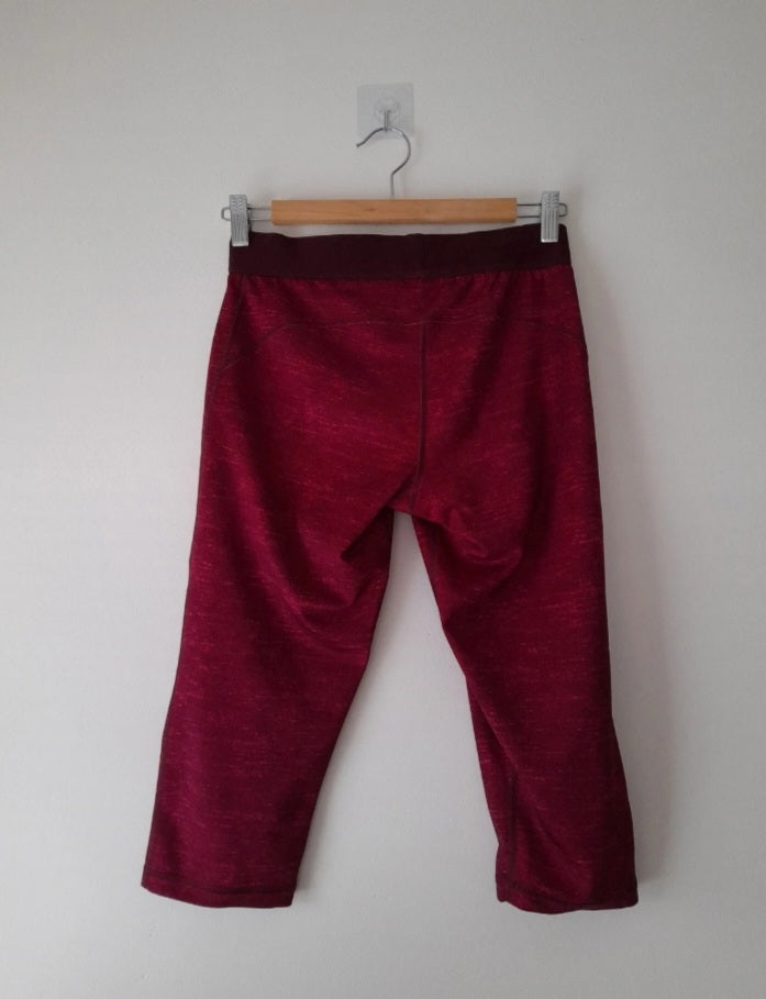 Vintage Y2K ADIDAS Techfit Dark Pink Crop Leggins