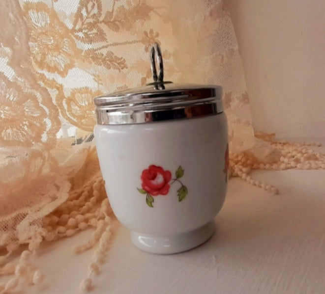 Vintage ROYAL WORCESTER Porcelain Floral Lidded Pot