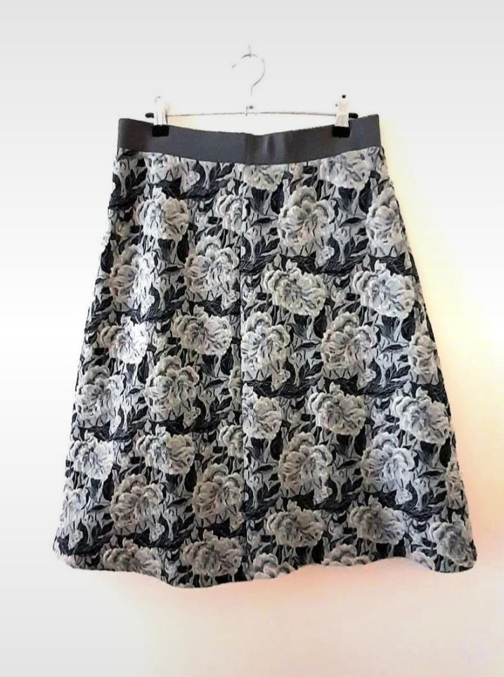 Vintage 90s LAURA ASHLEY Embroidered Rose Skirt