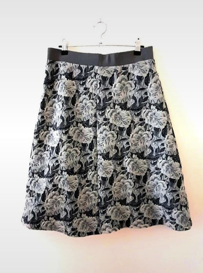 Vintage 90s LAURA ASHLEY Embroidered Rose Skirt