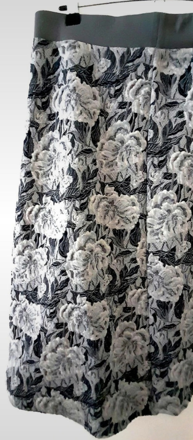 Vintage 90s LAURA ASHLEY Embroidered Rose Skirt