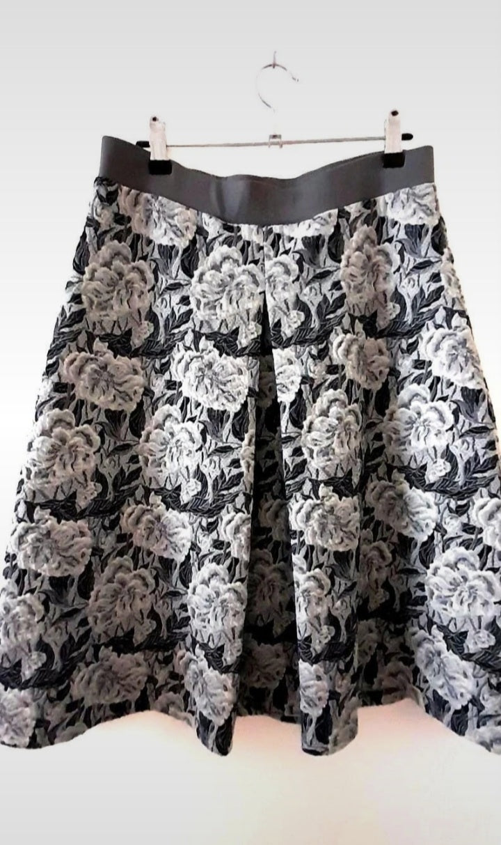 Vintage 90s LAURA ASHLEY Embroidered Rose Skirt