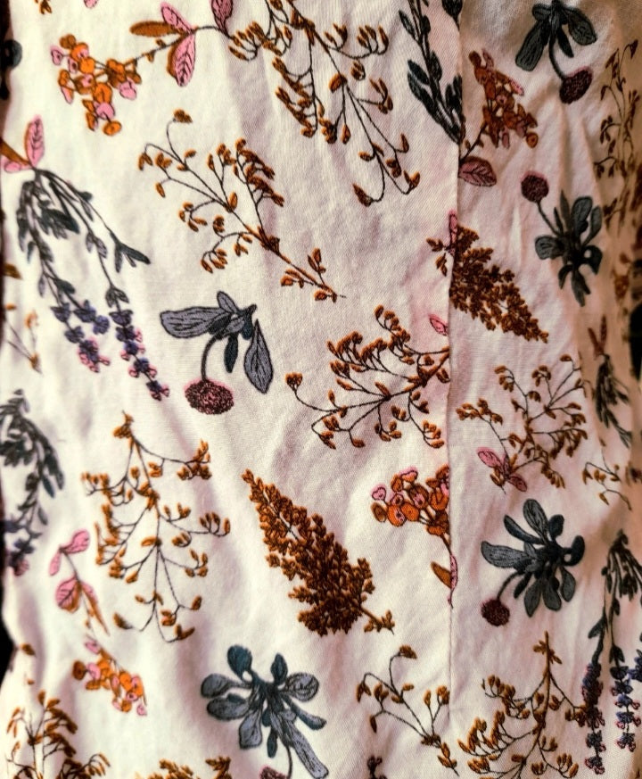 Vintage 90s Anne Weyburn Wildflower Viscose Button Blouse