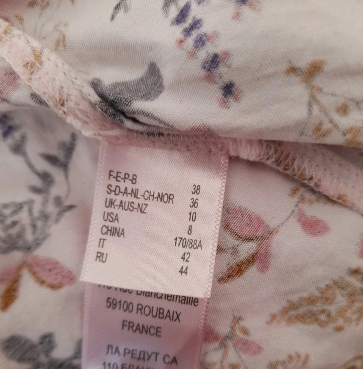 Vintage 90s Anne Weyburn Wildflower Viscose Button Blouse