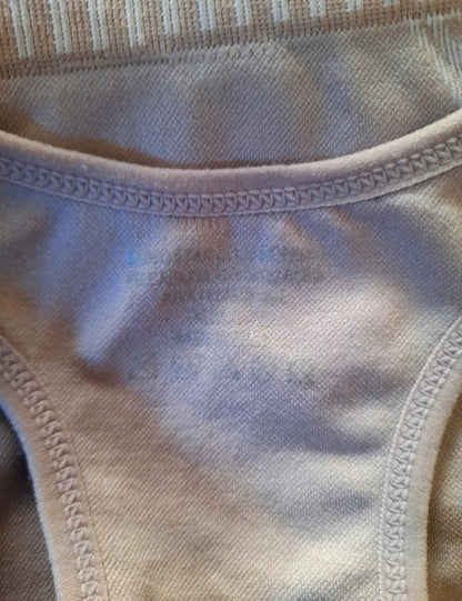 Vintage 80s Pink White Gym Sports Racerback Workout Top