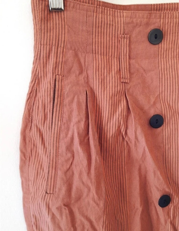 POP 84 Vintage 80s Pink Pinstripe Skirt