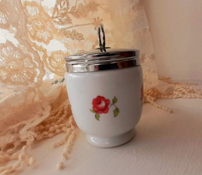 Royal Worcester Porcelain Floral Vintage Lidded Pot