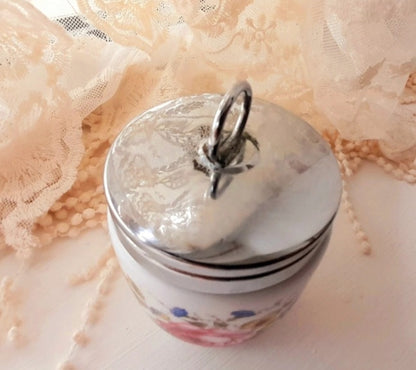 Royal Worcester Porcelain Floral Vintage Lidded Pot