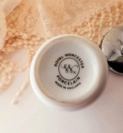 Royal Worcester Porcelain Floral Vintage Lidded Pot