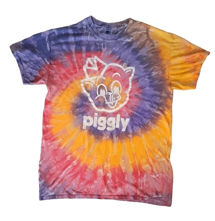 Vintage Rare Piggly Promotion Tie Dye Cotton T-Shirt