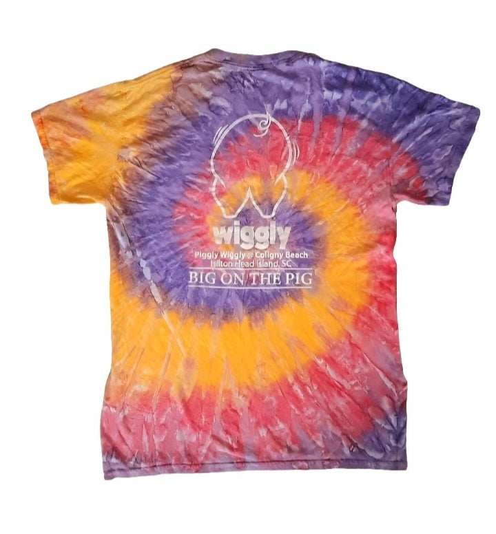Vintage Rare Piggly Promotion Tie Dye Cotton T-Shirt