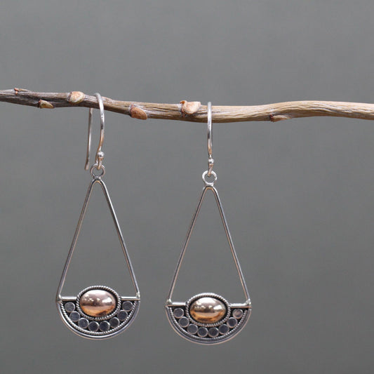 Silver & Gold Luna Balance Earrings
