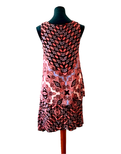 Vintage 90s KNOX ROSE Ethnic Print Shift Dress