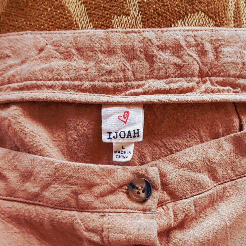 Vintage IJOAH Camel Beige Button Flared Mini Skirt