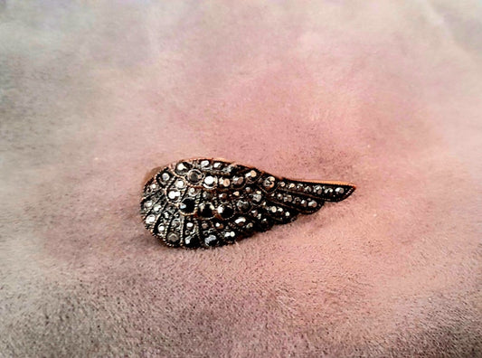 Bronze Marcasite Sparkling Wing Ring