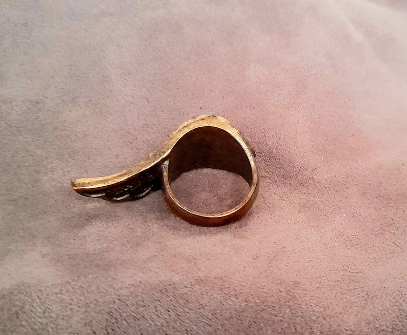 Bronze Marcasite Sparkling Wing Ring