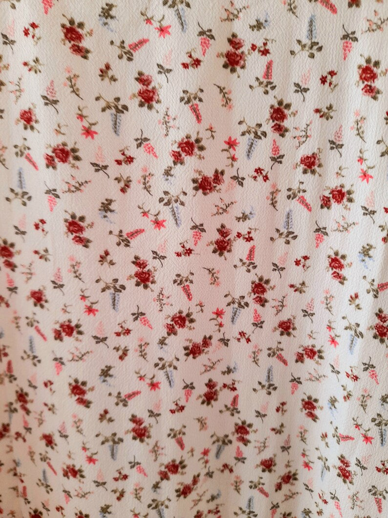 Vintage Y2K Roses & Lavender Flower Button Dress