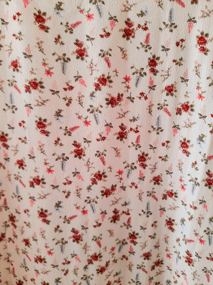 Vintage Y2K Roses & Lavender Flower Button Dress