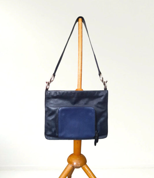 Bottega Veneta Vintage Two Tone Satchel Bag
