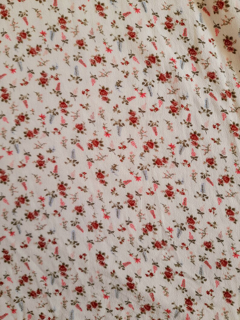 Vintage Y2K Roses & Lavender Flower Button Dress