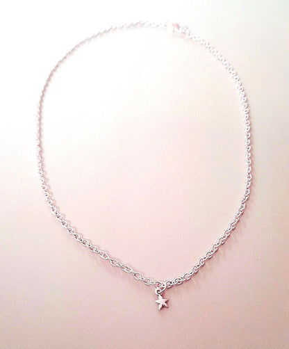 Dainty 925 Sterling Silver Star Necklace