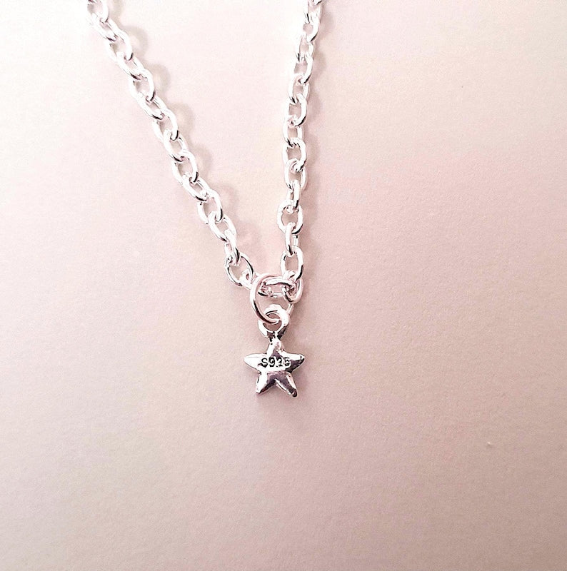 Dainty 925 Sterling Silver Star Necklace
