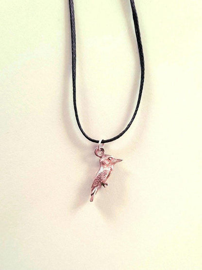 Solid Sterling Silver Bird Cord Necklace