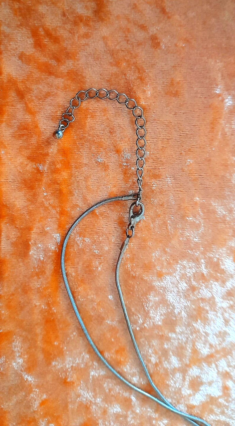 Vintage 70s Bronze Long Length Medallion Necklace