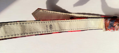 Vintage 1950s Vibrant Pink Purple Floral Fabric Belt