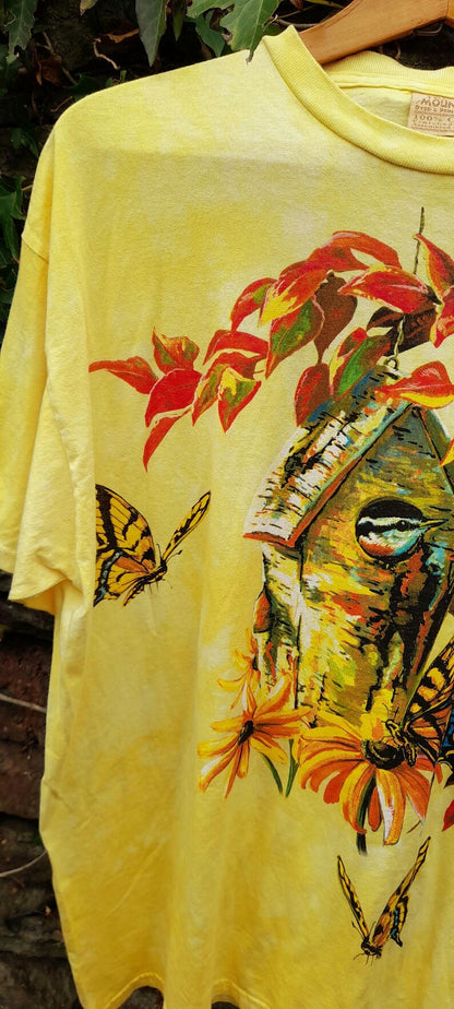 The Mountain Vintage Nature Print Cotton T-Shirt
