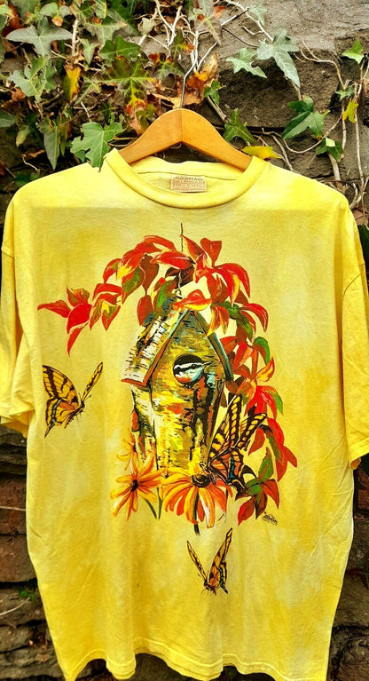 The Mountain Vintage Nature Print Cotton T-Shirt