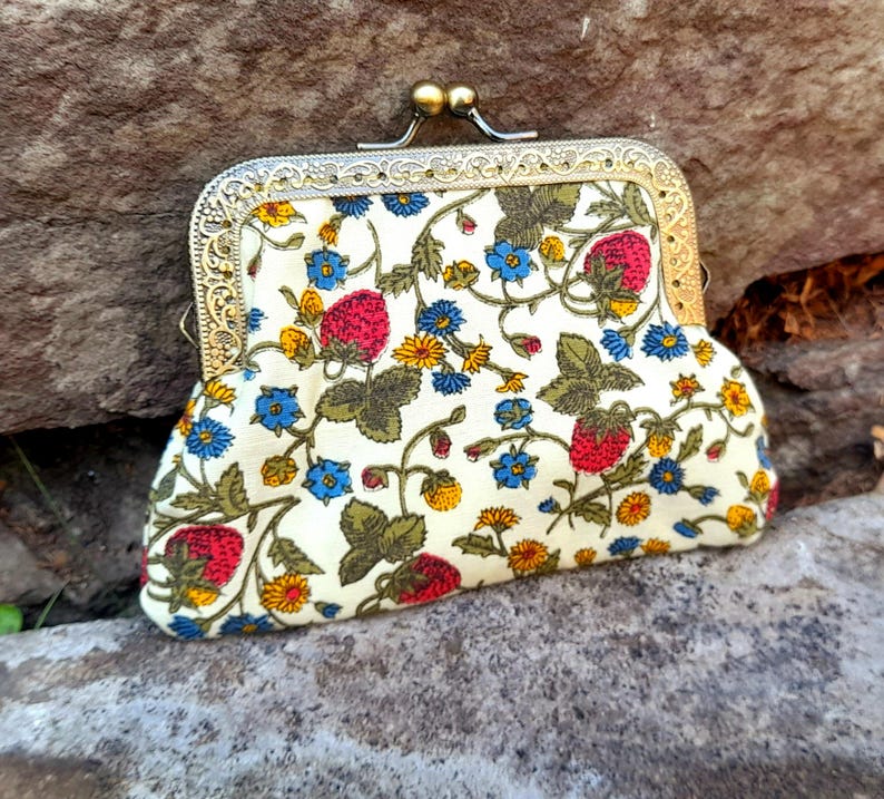 Strawberry Meadow Wildflower Clasp Wallet