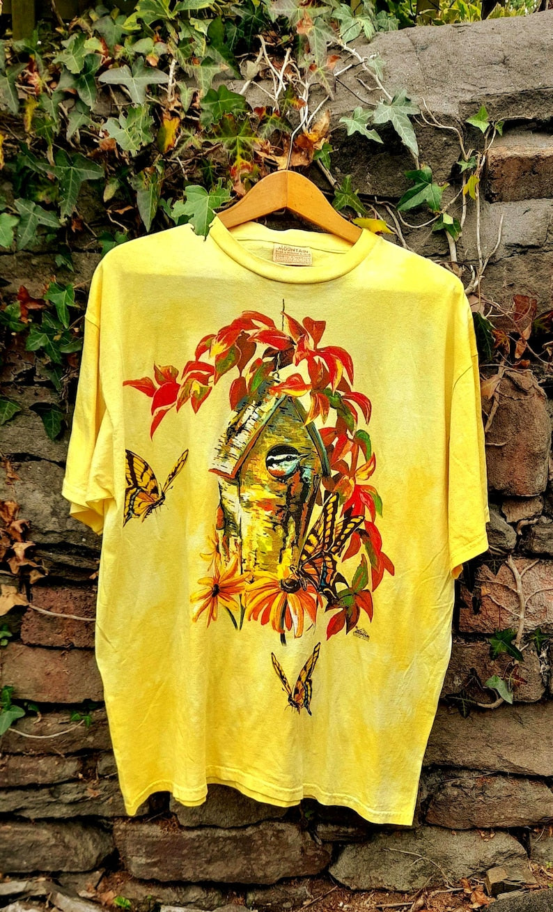 The Mountain Vintage Nature Print Cotton T-Shirt