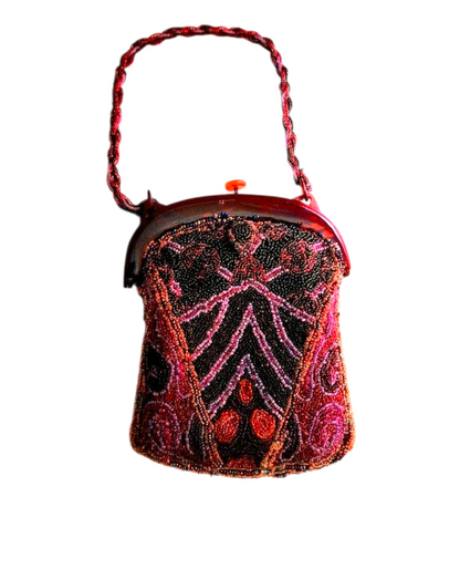 Art Deco 1920s Micobeaded Clasp Bag