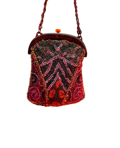 Art Deco 1920s Micobeaded Clasp Bag
