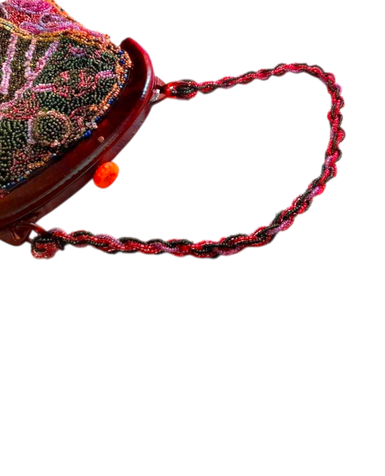 Art Deco 1920s Micobeaded Clasp Bag
