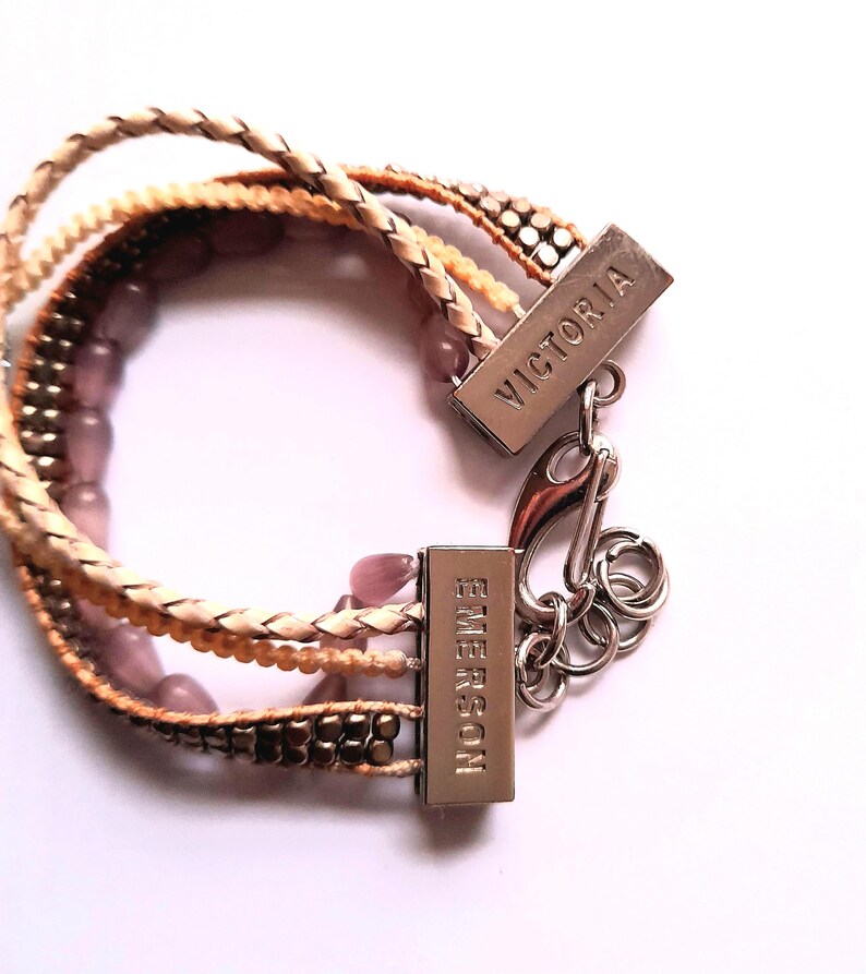 Vintage Victoria Emerson Boho Beaded Multi-Stranded Cord Bracelet