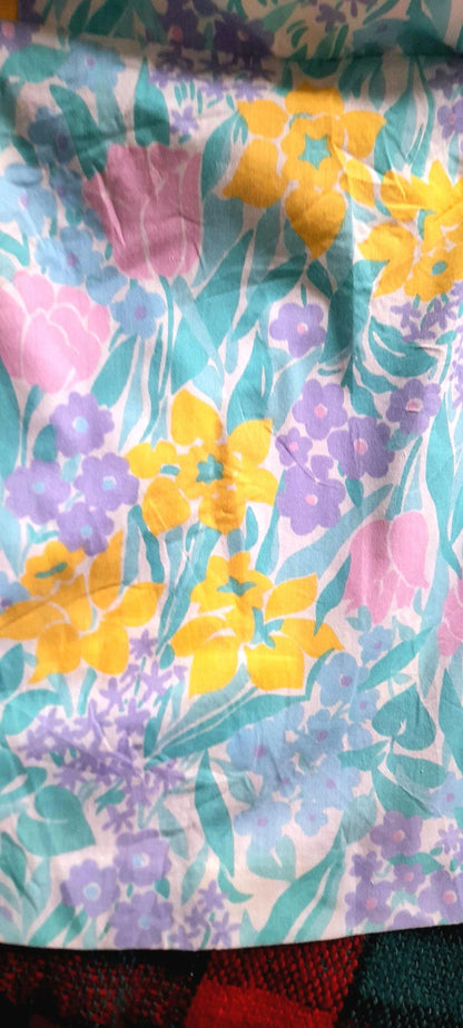 Vintage 70s SEA WAVE Pastel Floral Peplum Top