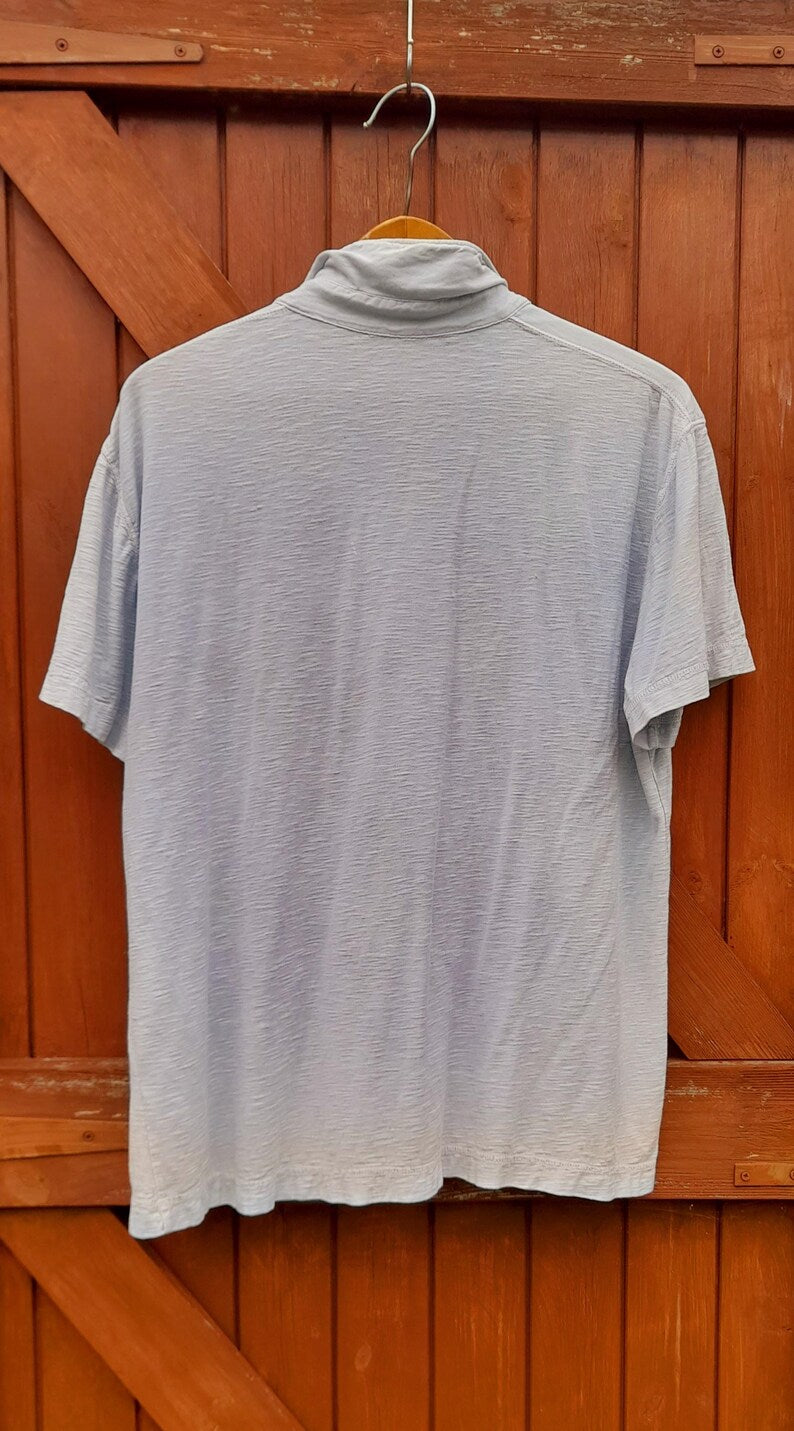 Calvin Klein Seafoam Grey Embroidered Cotton Polo Shirt