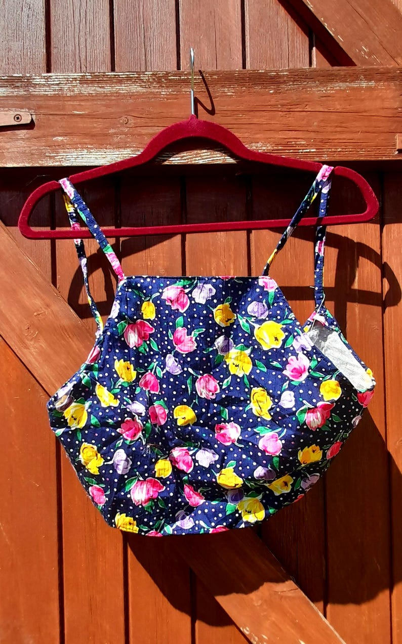 Handsewn Vintage Cotton Apron Style Tie Sun Tops