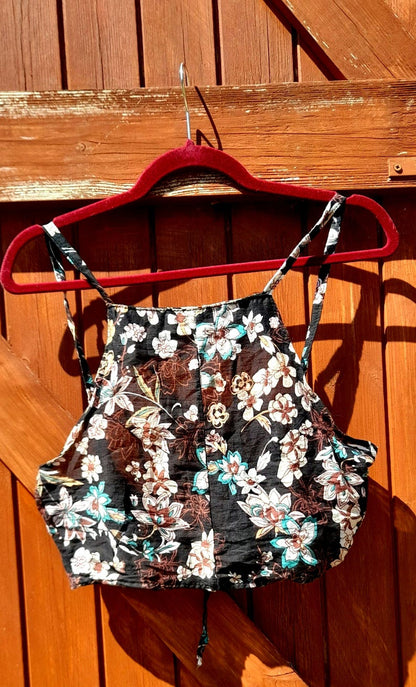 Handsewn Vintage Cotton Apron Style Tie Sun Tops