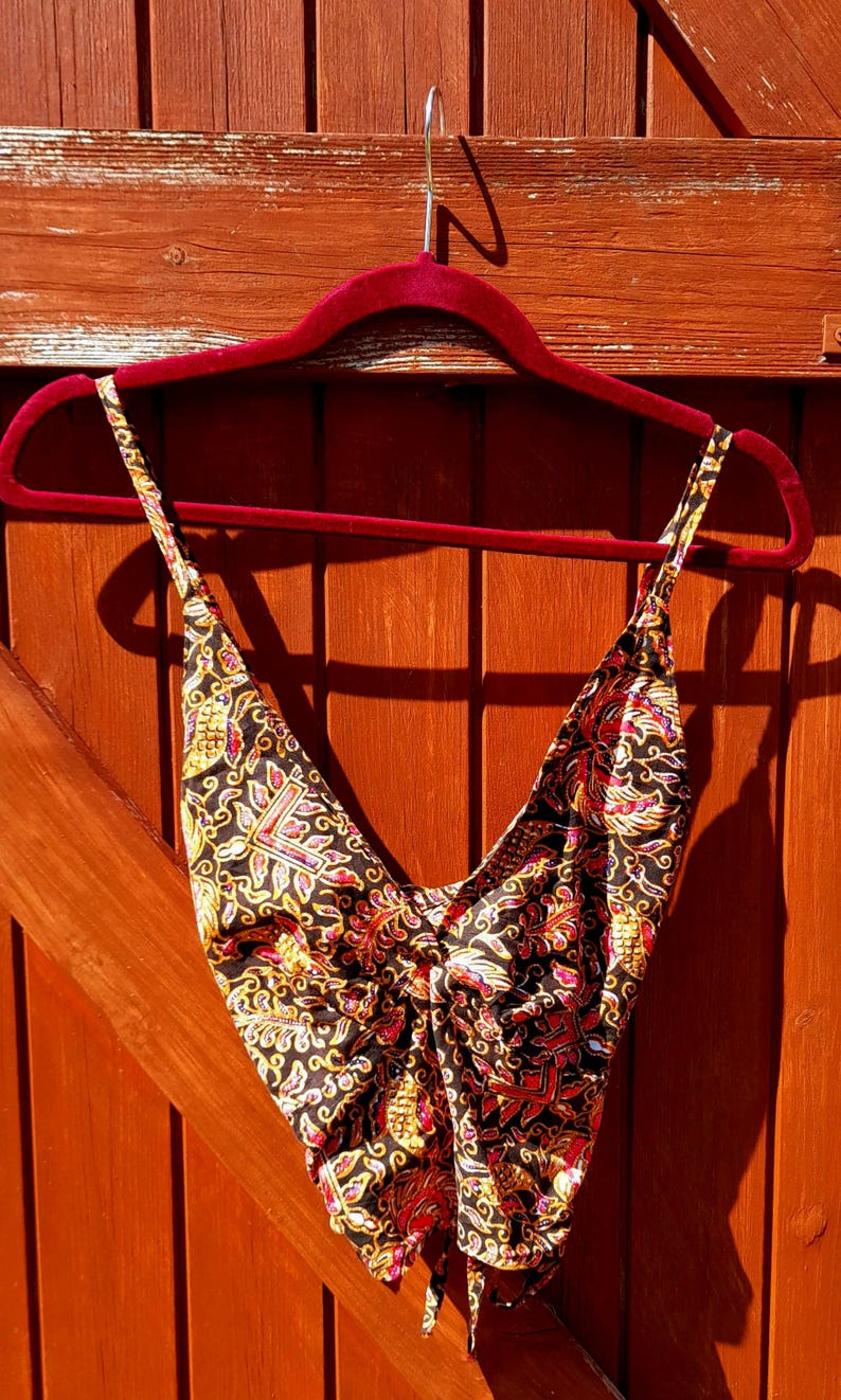 Handsewn Vintage Cotton Apron Style Tie Sun Tops