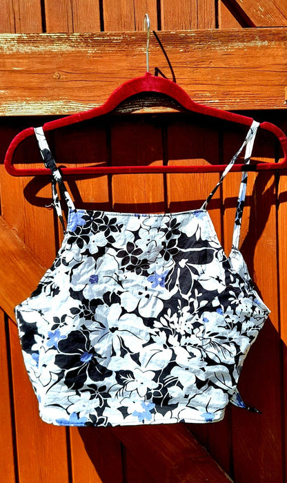 Handsewn Vintage Cotton Apron Style Tie Sun Tops
