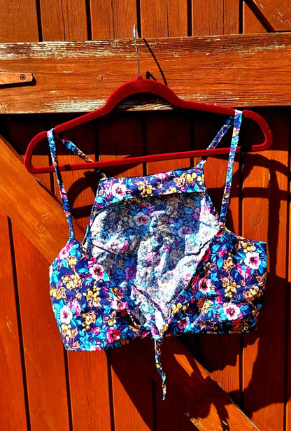 Handsewn Vintage Cotton Apron Style Tie Sun Tops