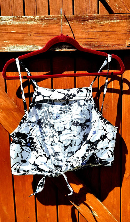 Handsewn Vintage Cotton Apron Style Tie Sun Tops